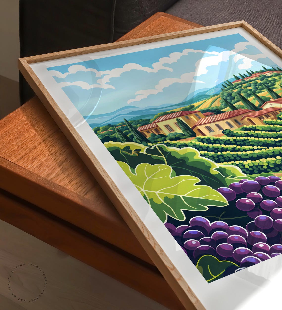 Sonoma California Vineyard Grapes Rolling Hills Travel Poster - Image 6