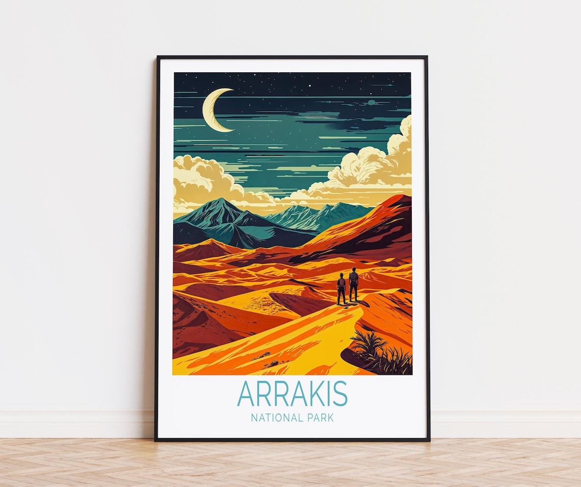 Arrakis Travel Poster, National Park Adventure Print