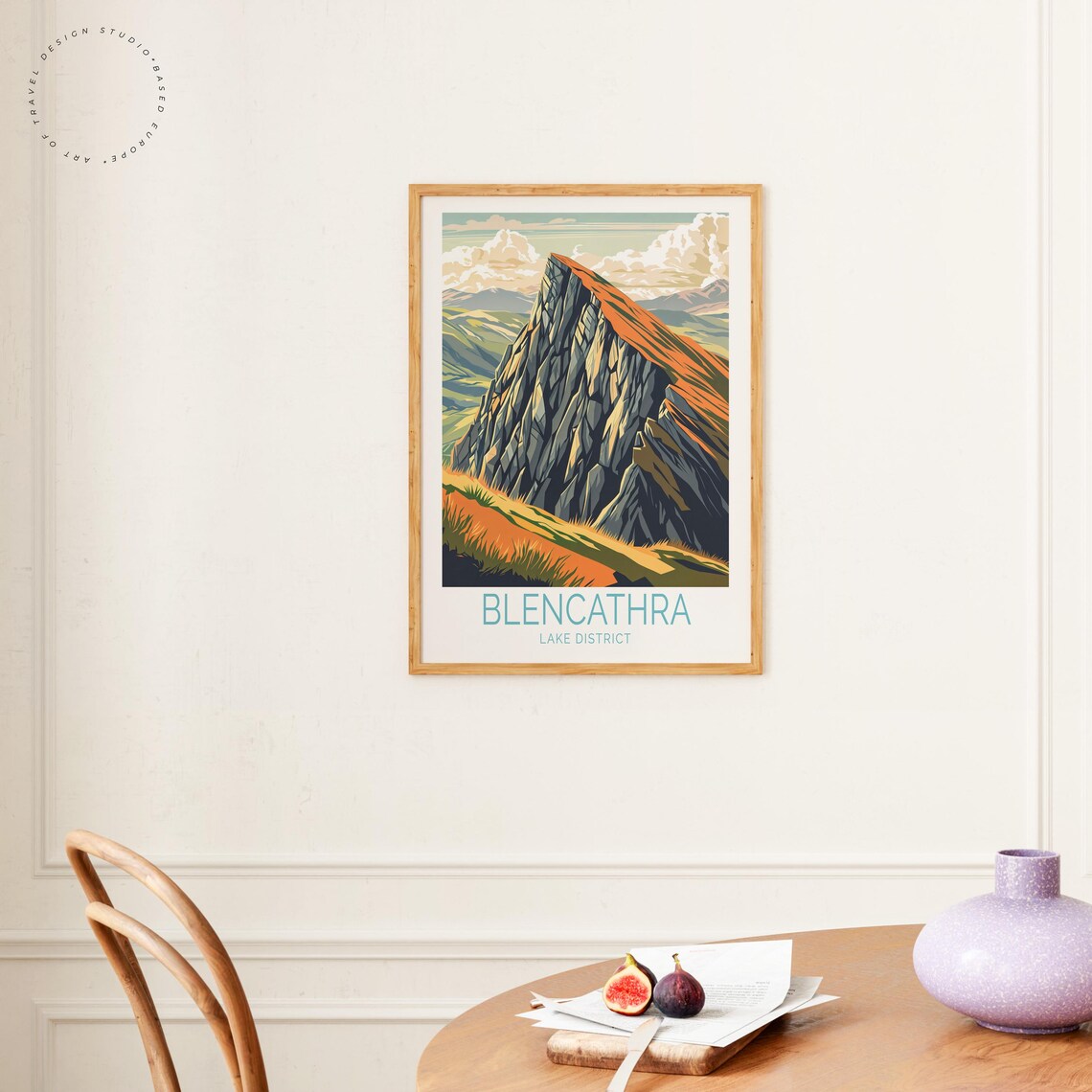 Blencathra Lake District Rocky Mountain Ridge Vintage Travel Poster - Image 4