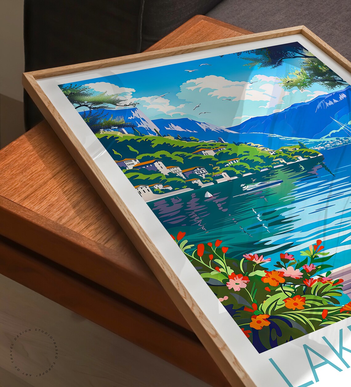 Lake Maggiore Travel Poster, Italy Wall Decor - Image 3