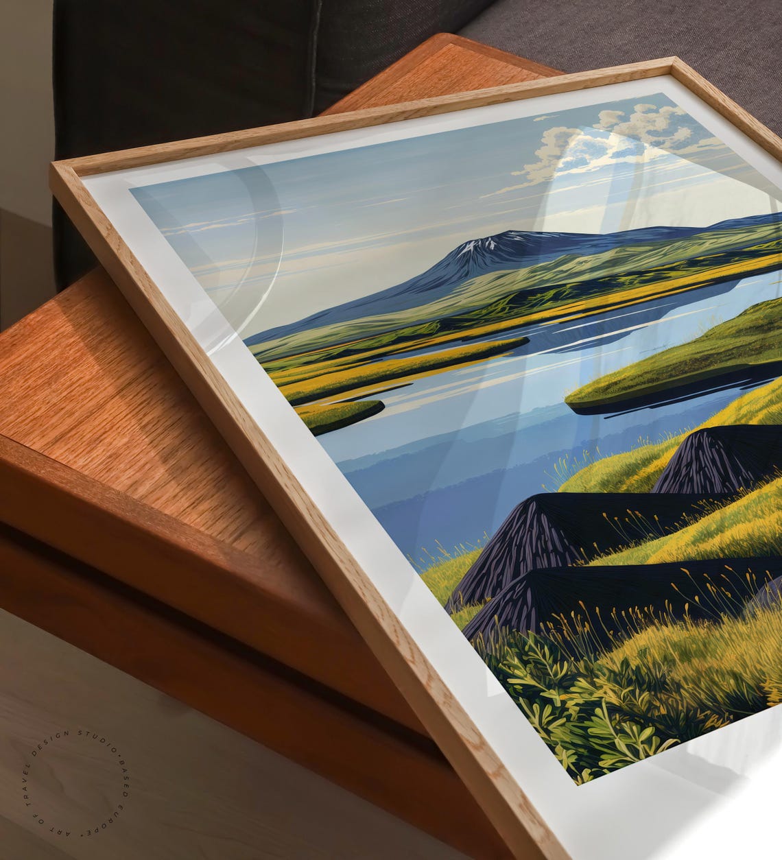 Myvatn Iceland Volcanic Lake and Lava Field Landscape Travel Poster - Image 3