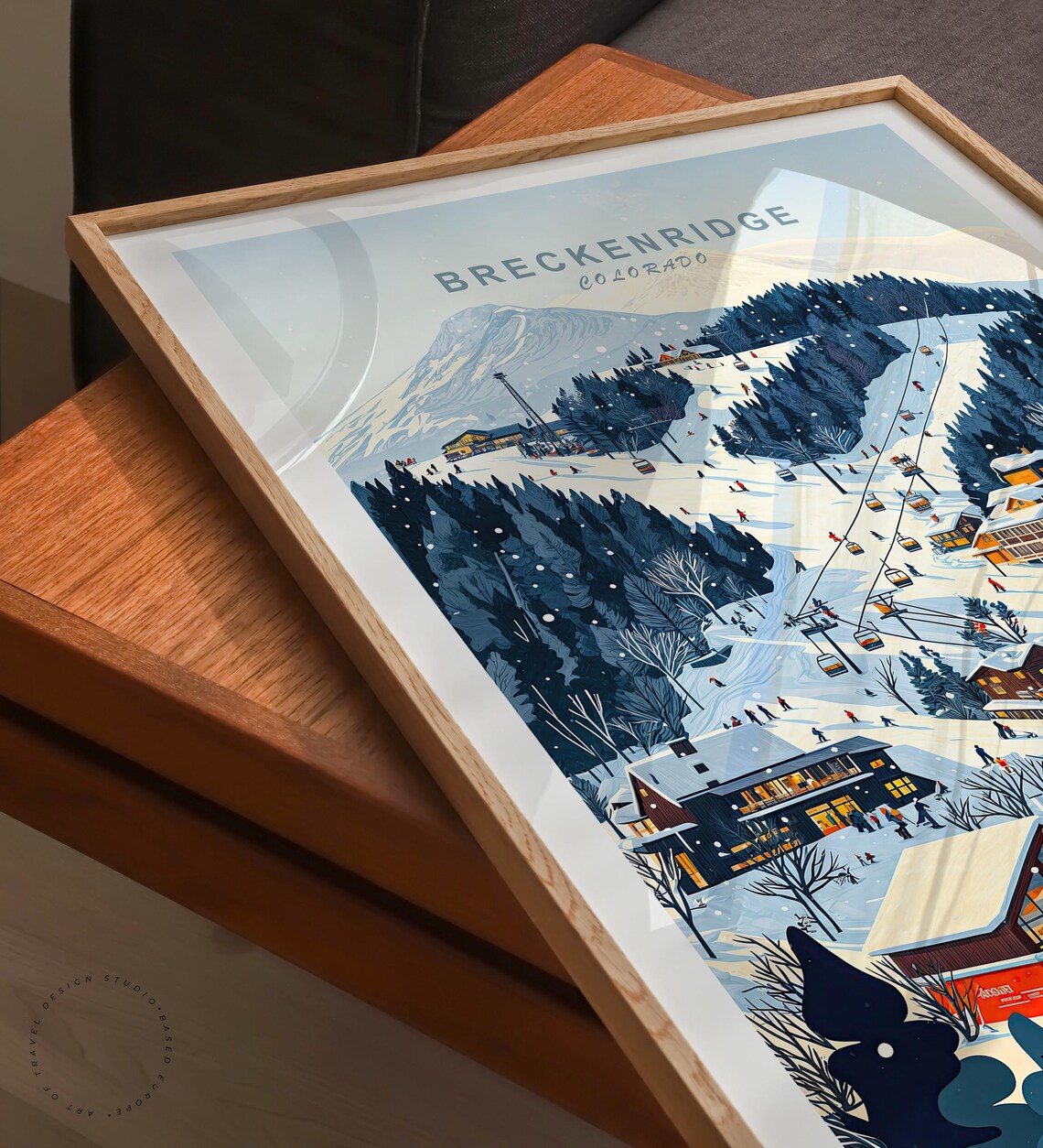 Breckenridge Colorado Ski Resort Travel Poster - Image 3