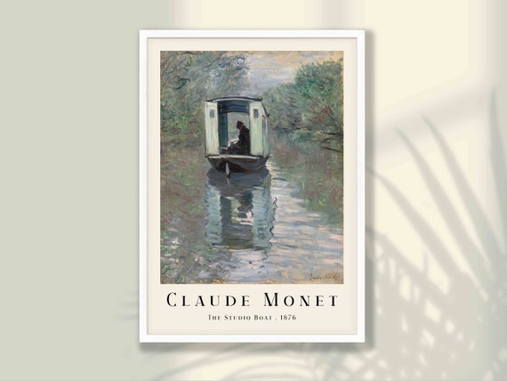 Claude Monet The Studio Boat, Impressionism Art Print