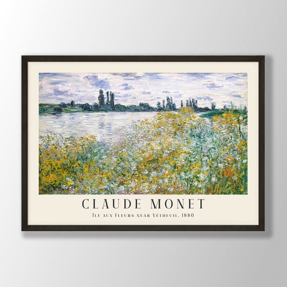 Claude Monet Art Print, Nouveau Farmhouse Decor