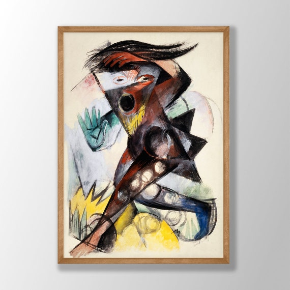 Franz Marc Art Print Poster Abstract Wall Decor Exhibition Museum
