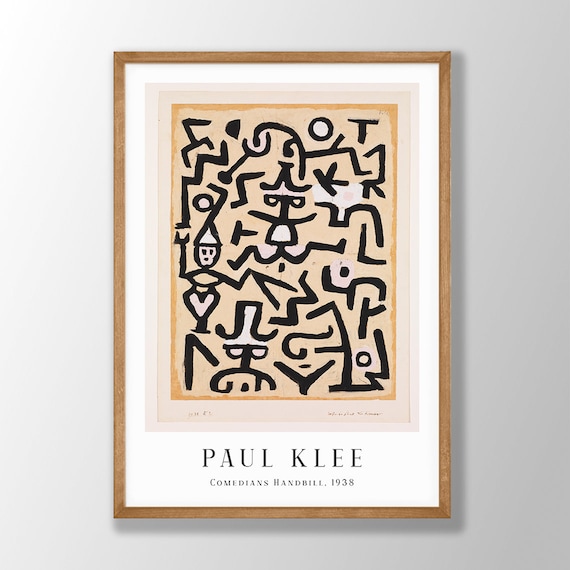 Paul Klee Comedians Handbill 1938 Abstract Exhibition Poster