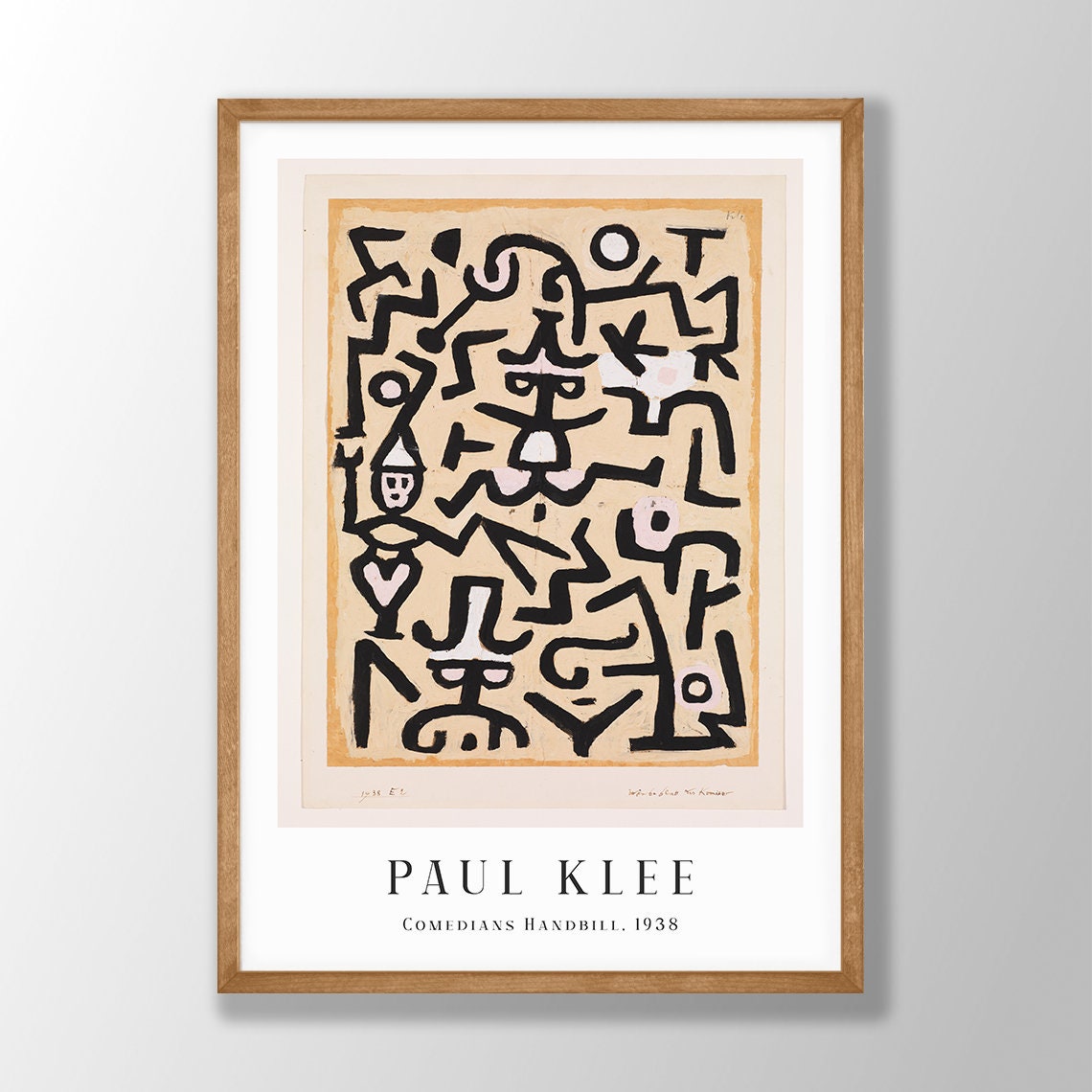 Paul Klee Comedians Handbill 1938 Abstract Exhibition Poster