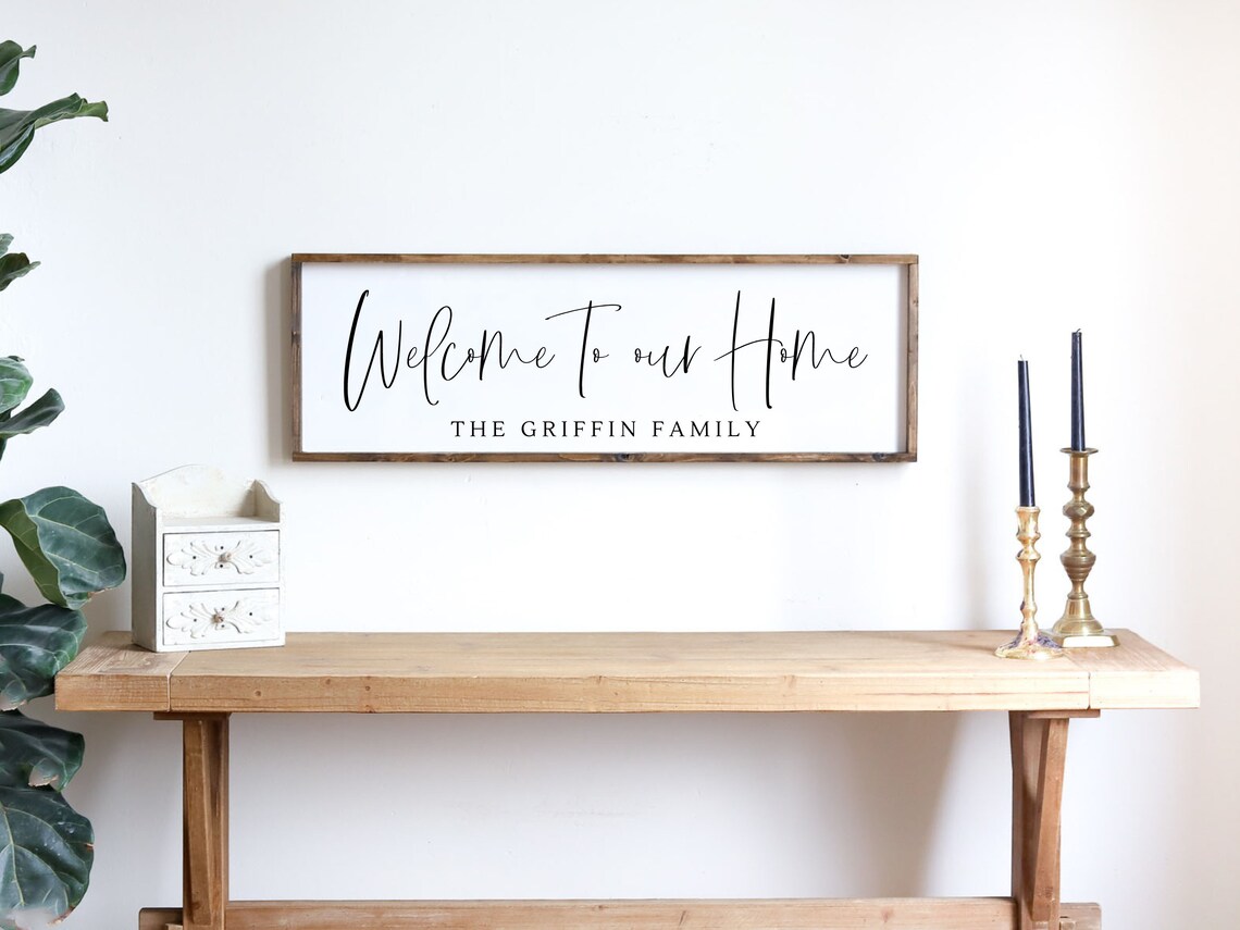 Welcome To Our Home Griffin Family Name Farmhouse Sign Poster