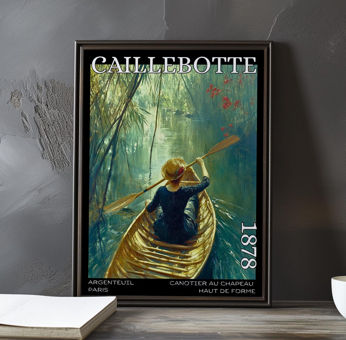 Gustave Caillebotte Canoeist Under Weeping Willows 1878 River Poster