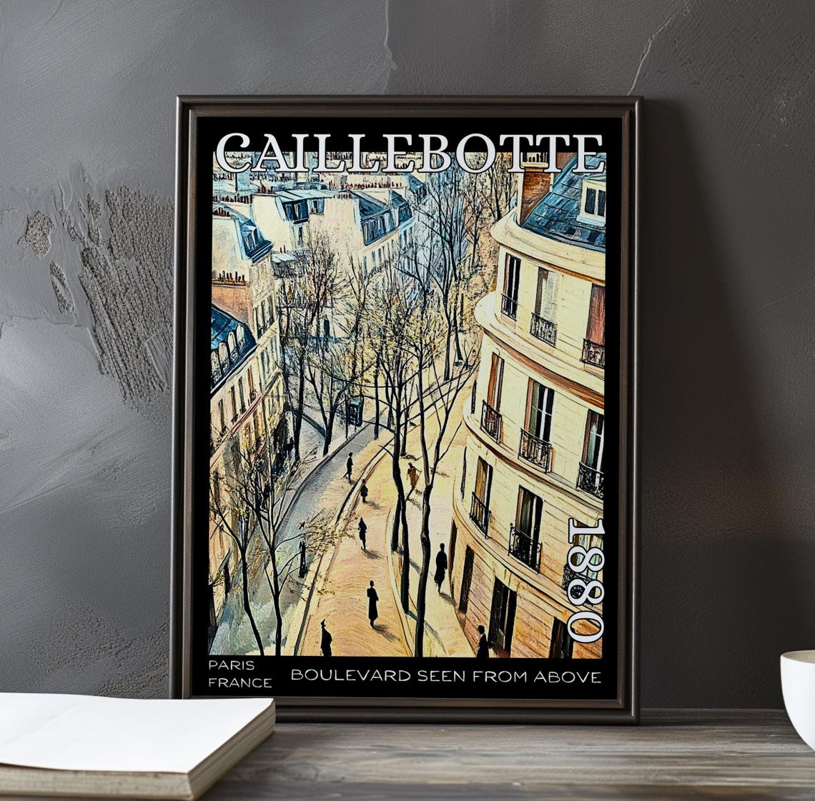 Caillebotte Boulevard Winter Avenue Bare Trees Street Poster