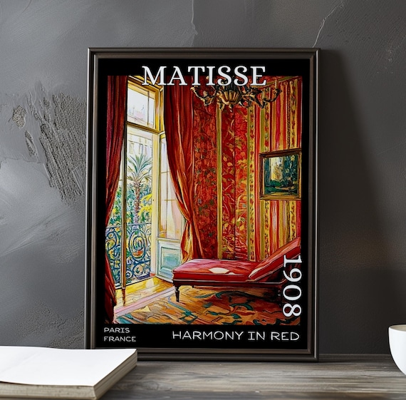 Henri Matisse Harmony in Red 1908 Chaise Lounge French Doors Poster