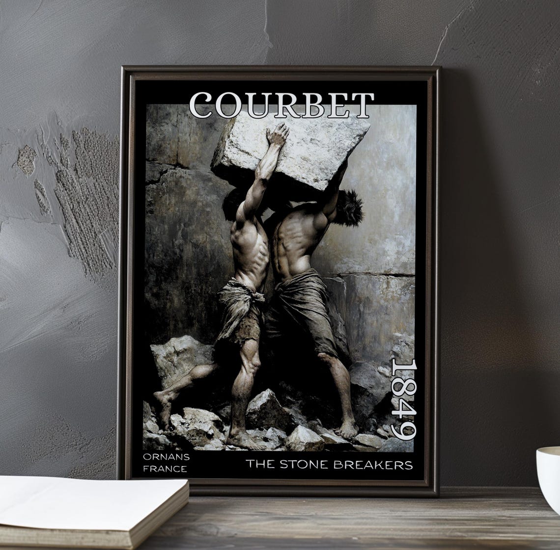 The Stone Breakers Two Men Carrying Stone 1849 Courbet Poster
