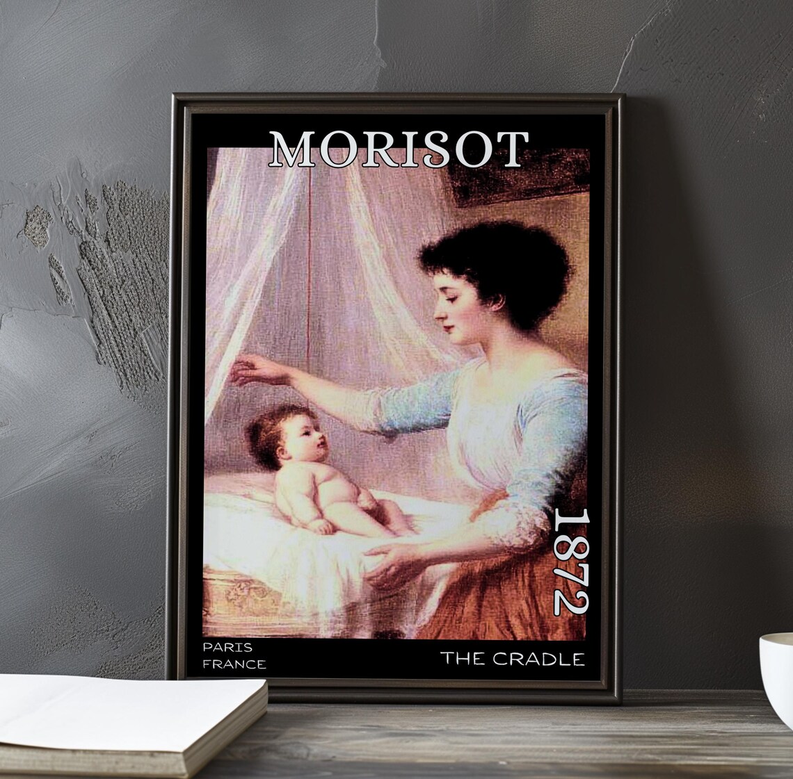Berthe Morisot Mother and Baby Under Rose Canopy 1872 Poster