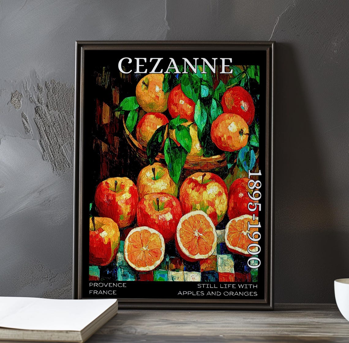 Cezanne Still Life With Apples 1895-1900 Bright Red Apple Stack Poster