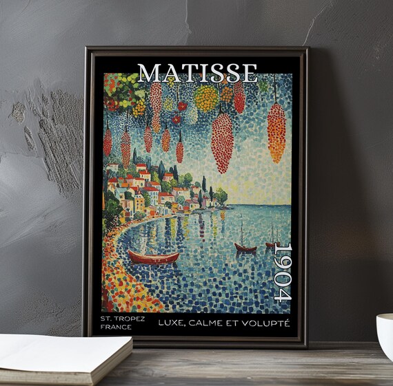 Matisse Luxe Calme 1904 St Tropez Blossom Bay Pointillist Poster