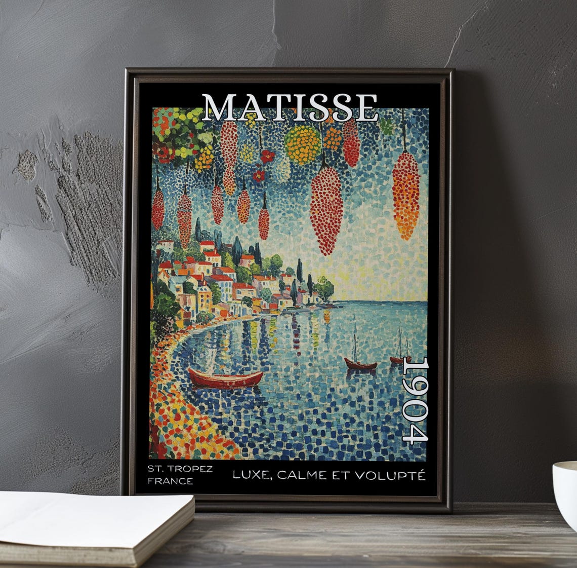 Matisse Luxe Calme 1904 St Tropez Blossom Bay Pointillist Poster