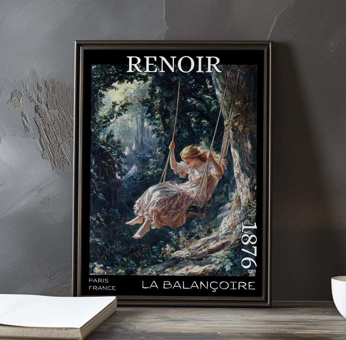 Pierre Auguste Renoir La Balancoire 1876 Forest Swing Poster