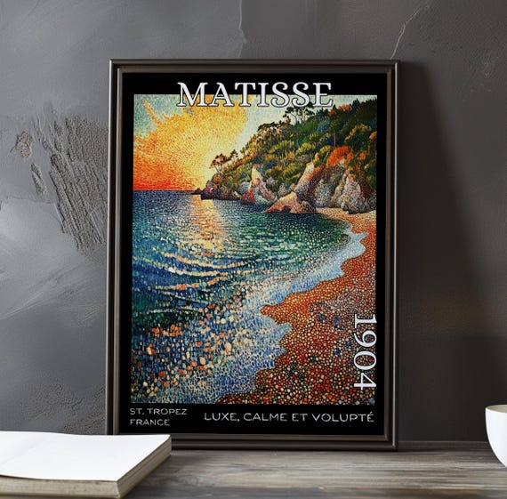 Luxe Calme Et Volupt 1904 Henri Matisse Print Poster Pointillism Fauvism French Post Impressionism Coast Landscape Modern Art Decor