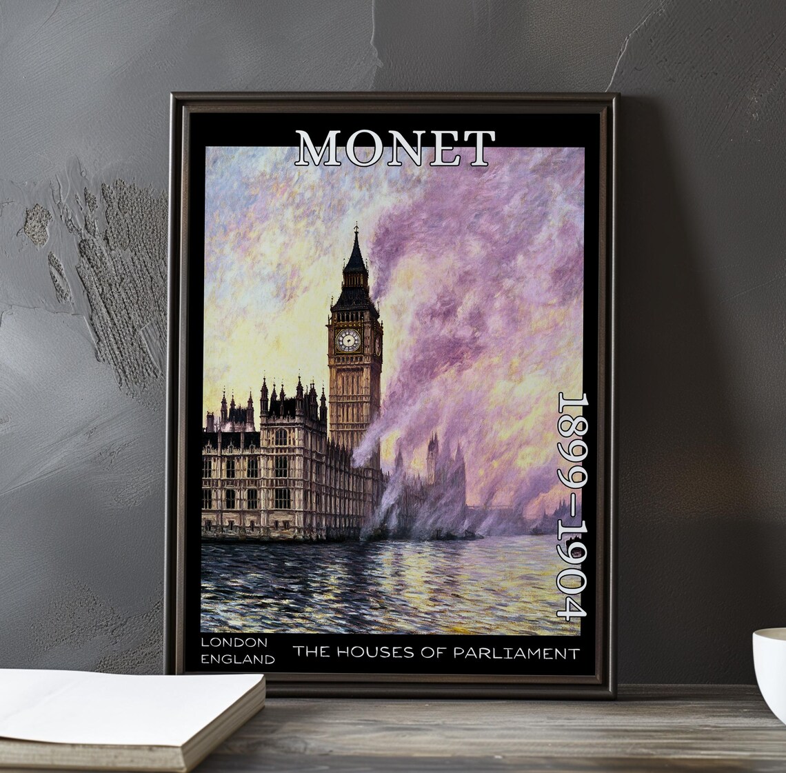 Houses of Parliament Misty Fog Big Ben Claude Monet 1899-1904 Poster