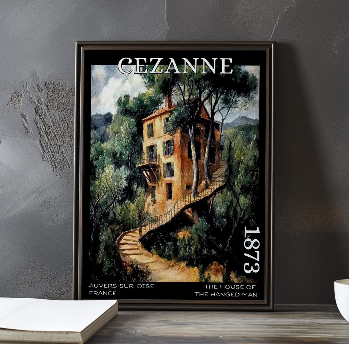 The House of the Hanged Man Curved Stone Steps 1873 Cezanne Poster