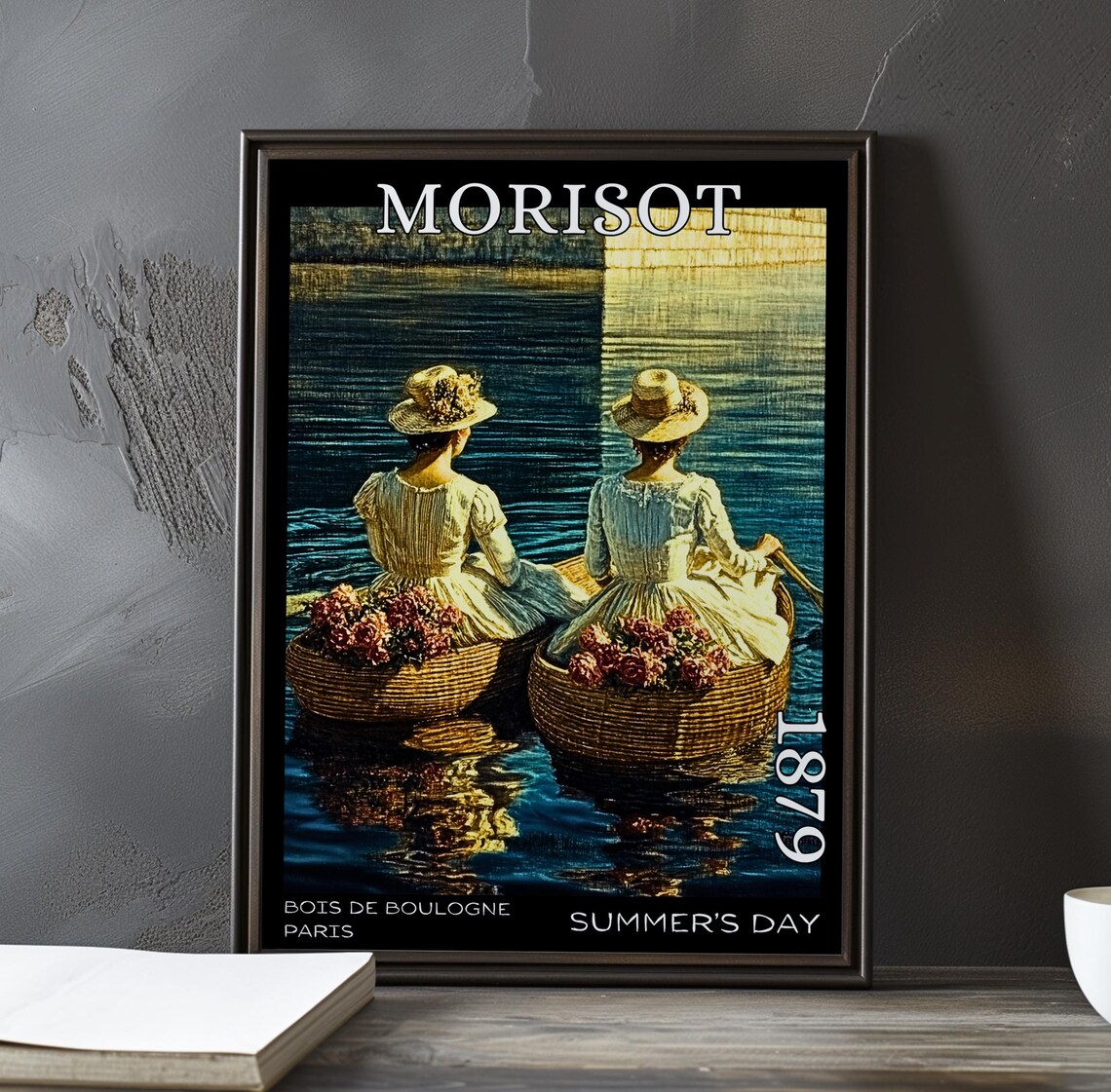 Morisot Summer's Day 1879 Two Women in Flower-Laden Boats Poster