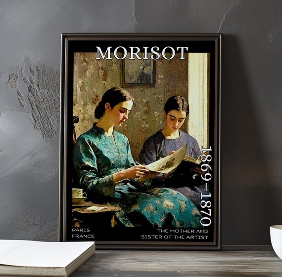 Berthe Morisot Mother and Sister Reading Indoors 1869 Poster