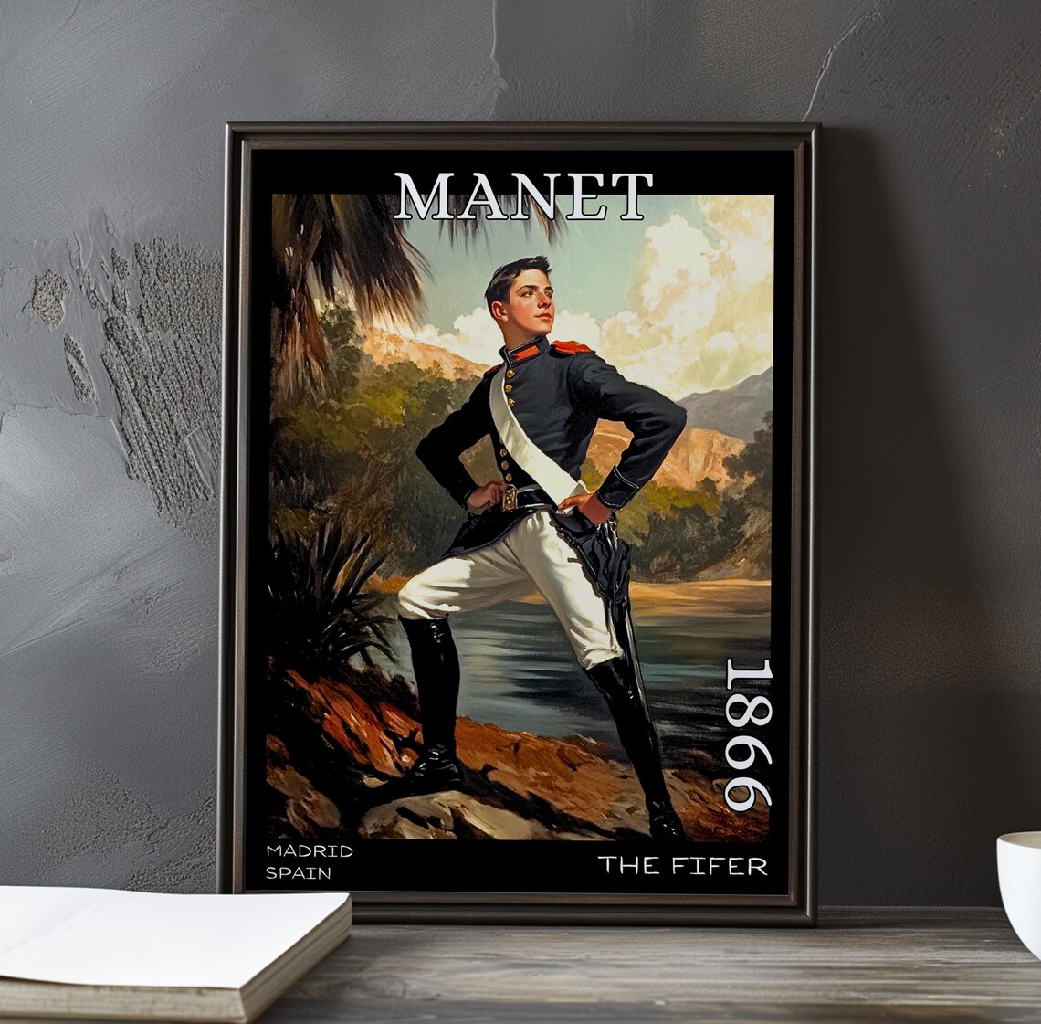 Manet The Fifer 1866 Soldier by the Water Exhibition Art Poster