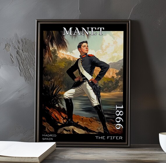 Manet The Fifer 1866 Soldier by the Water Exhibition Art Poster