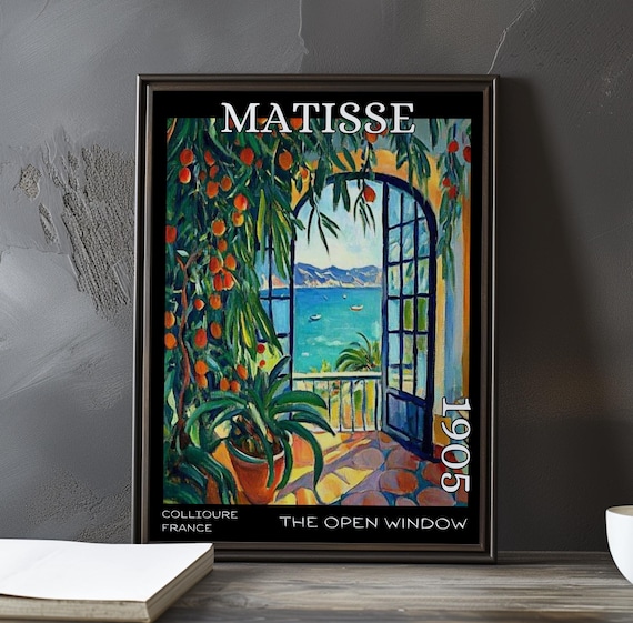 Henri Matisse The Open Window Orchard Terrace Arched Door Poster