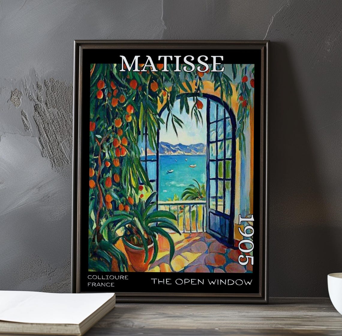 Henri Matisse The Open Window Orchard Terrace Arched Door Poster