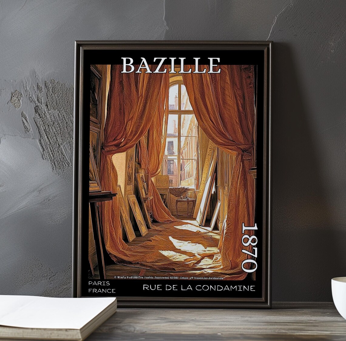 Bazille Rue de la Condamine 1870 Bright Window Canvas Studio Poster