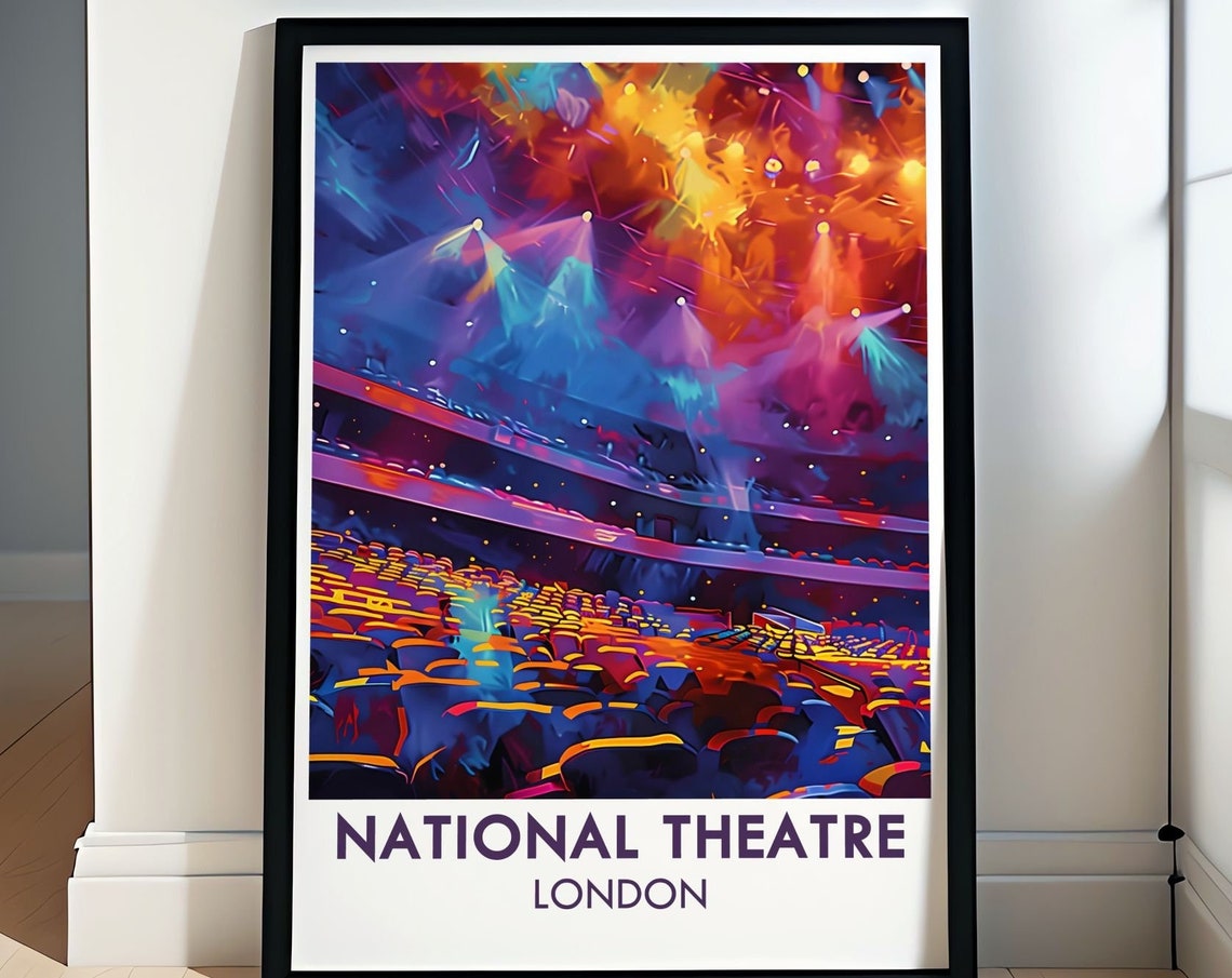 National Theatre Wall Art Olivier Theatre Art Print National Theatre Art Print London West End And National Theatre Art Print