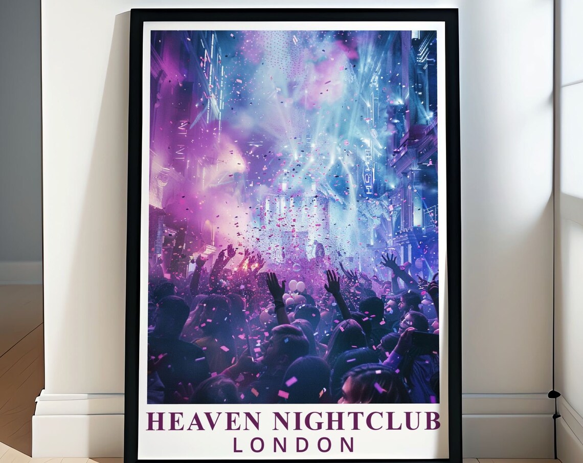 Heaven Nightclub London Club Crowd Confetti Party Night Art Print