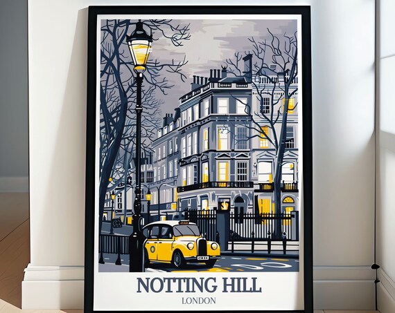 Notting Hill Poster Portobello Road And Westbourne Grove Posters Portobello Road And Westbourne Grove Artworks Notting Hill Decor