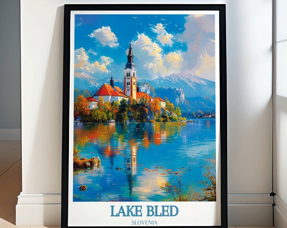 Captivating Lake Bled Artwork Perfect For Nature And History Enthusiasts Elegant Wall Art From Lake Bled
