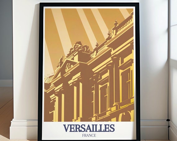 Versailles Travel Print Palace Faade Estate Of Versailles Print For Your Living Space Versailles Travel Poster