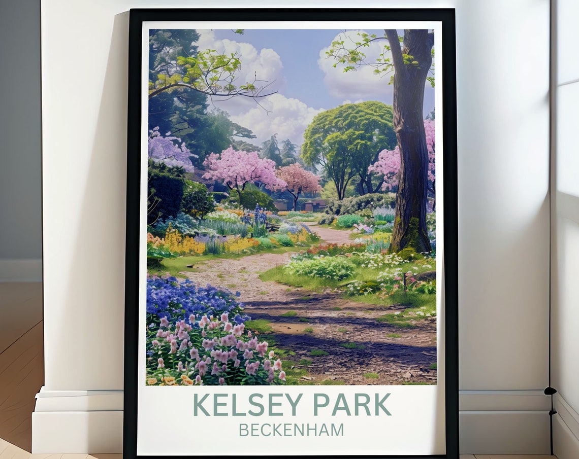 Kelsey Park Beckenham Spring Blossom Garden Path London Park Poster