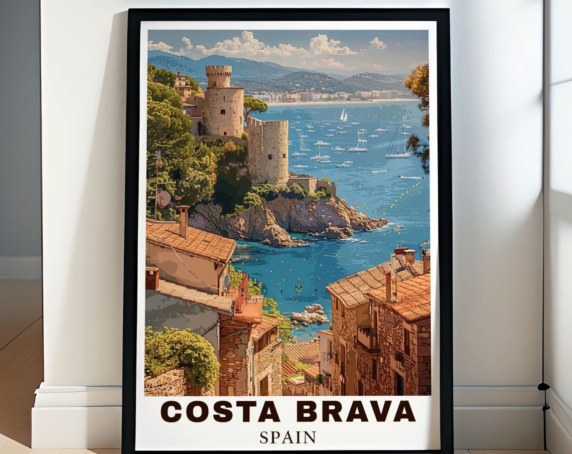 Tossa de Mar Castle Cliffside Harbor View Costa Brava Poster