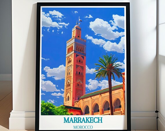 Marrakech Beach Travel Prints Marrakech Poster Travel Poster Print Of Marrakech Morocco Wall Decor