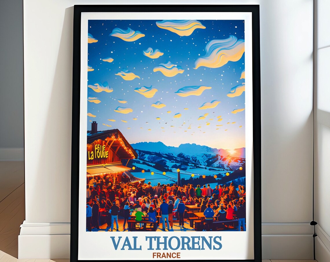 Val Thorens La Folie Douce Apres Ski Sunset Party France Poster