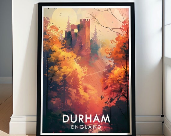 Durham Castle Travel Posters Historic Durham Art Collection Durham Castle Travel Poster Prints
