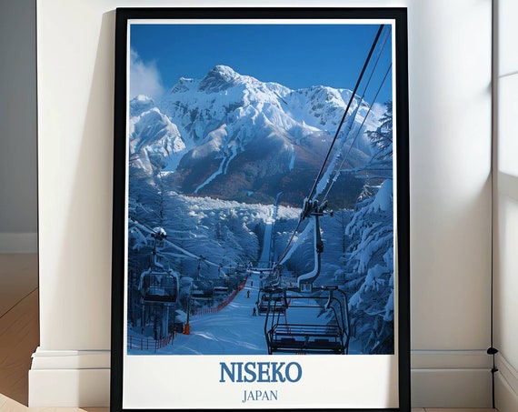 Niseko Annupuri International Ski Area Art Unique Niseko Gifts For Ski Art Lovers Niseko Travel Print Wall Art For Home Dcor