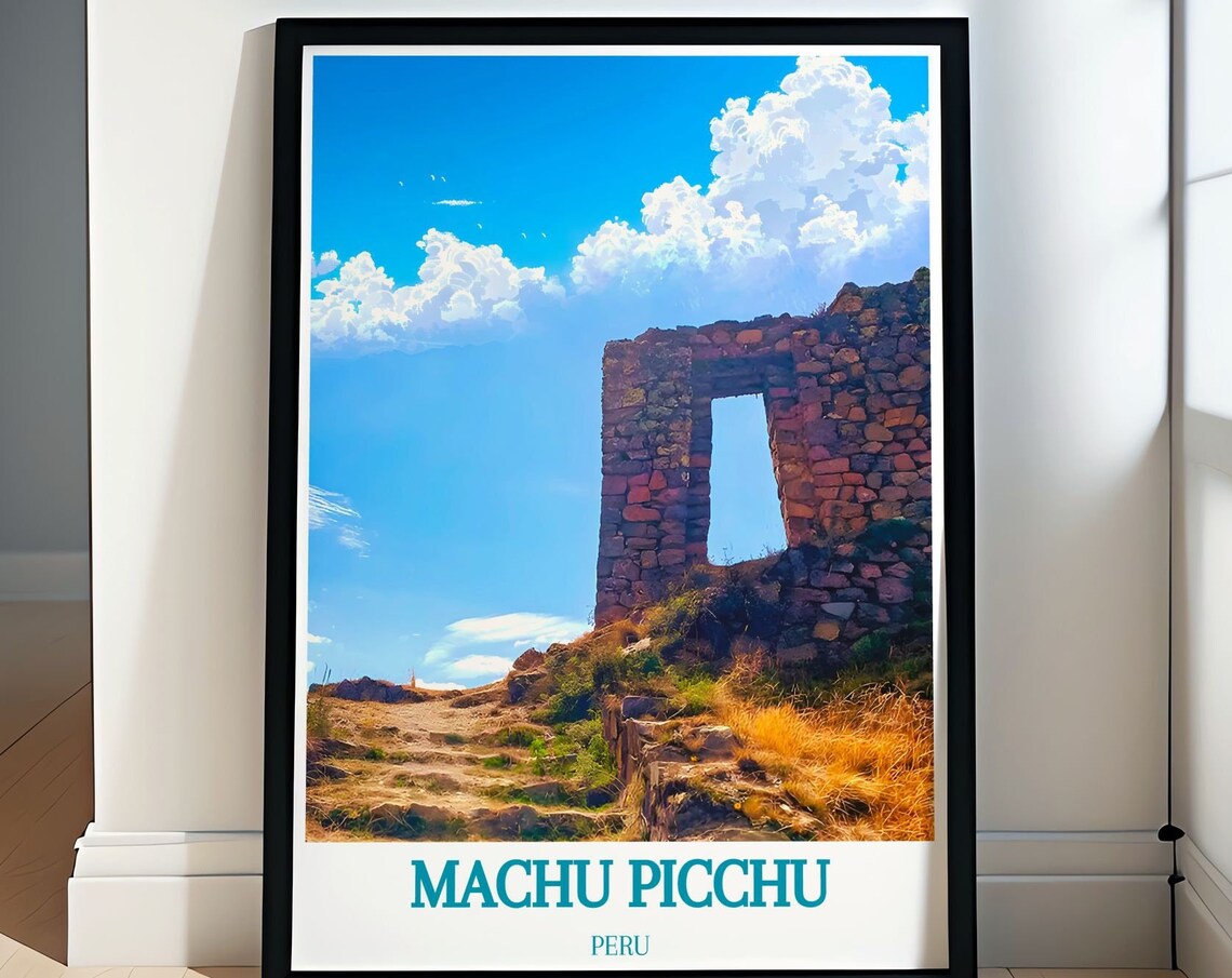 Machu Picchu Peru Sun Gate Inca Trail Ancient Ruins Travel Poster
