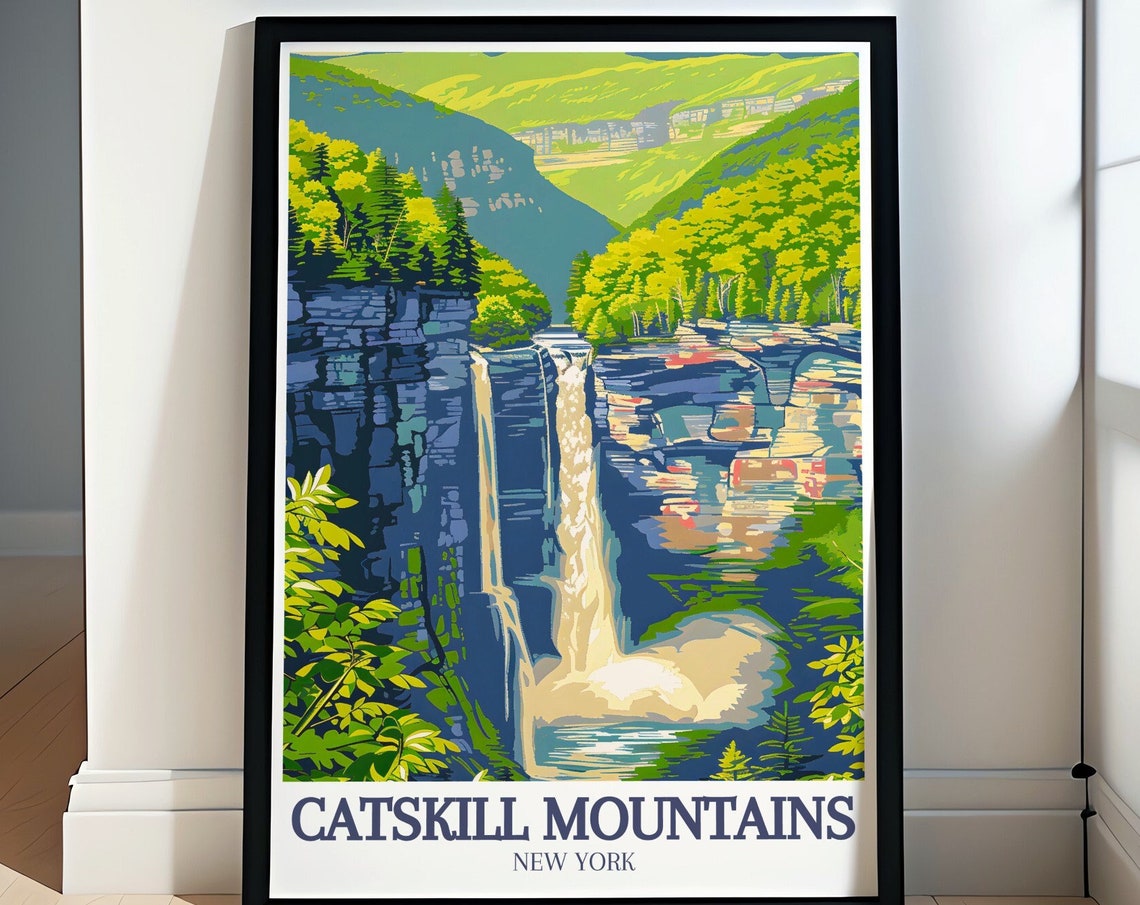 Kaaterskill Falls Catskill Mountains New York Gorge Travel Poster