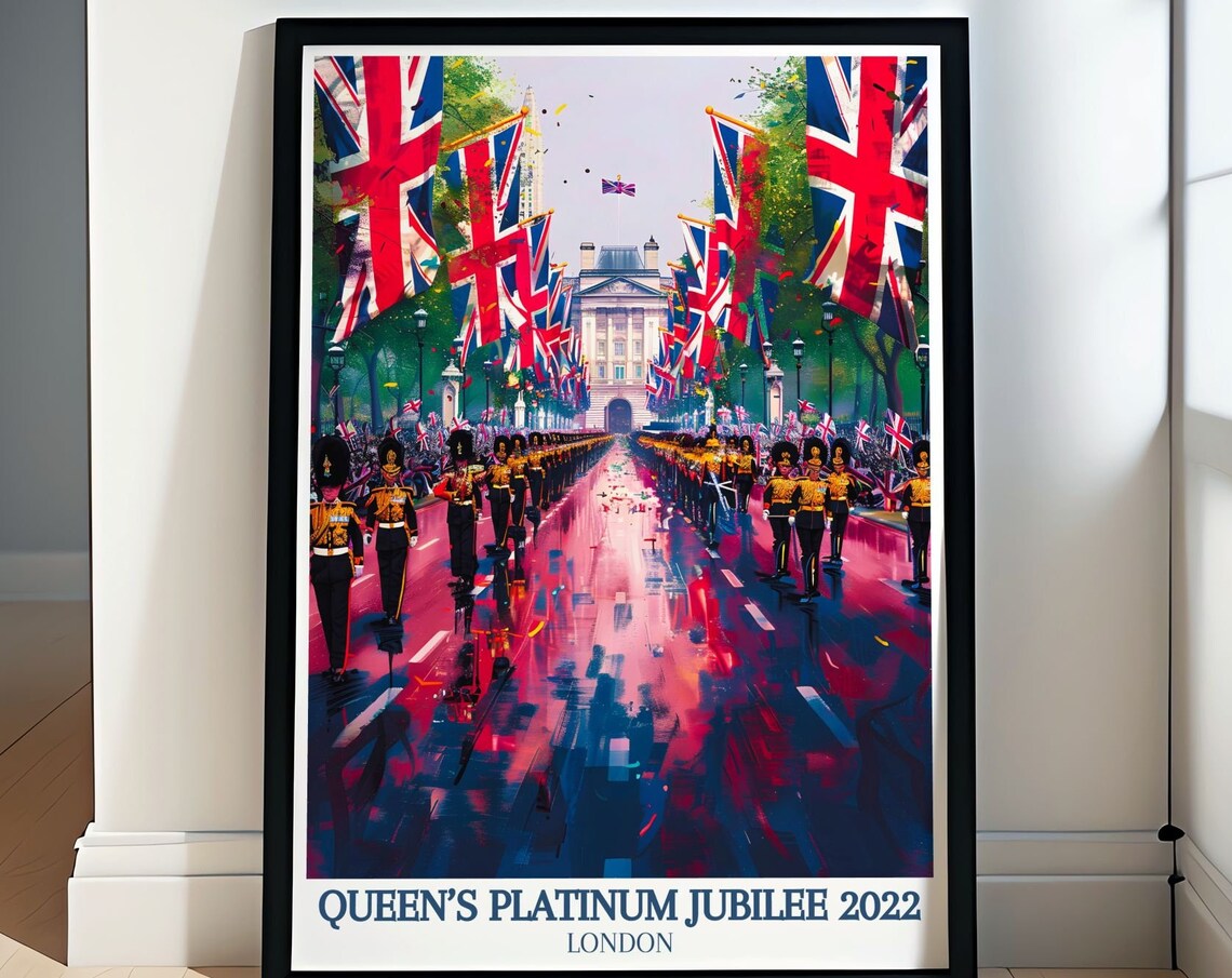 Queen's Platinum Jubilee 2022 Royal Guards Parade London Poster