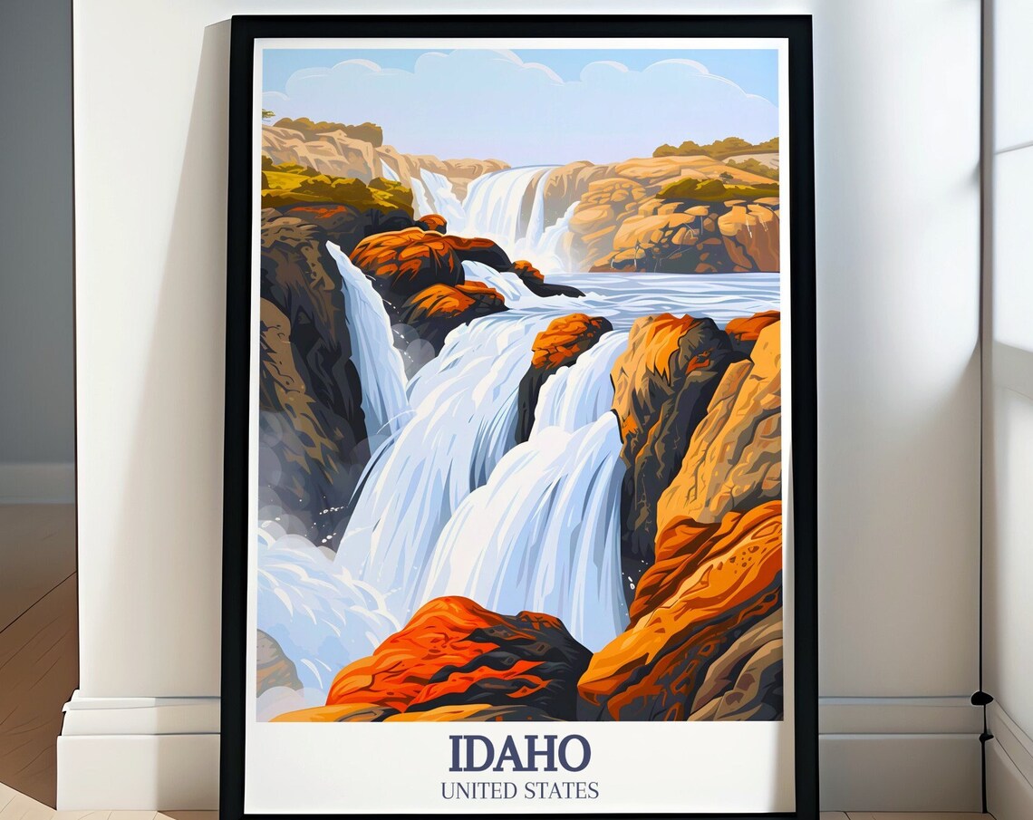 Idaho Shoshone Falls Niagara of the West Cascading Waterfall Poster