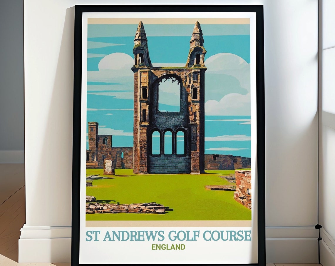 St Andrews Cathedral Ruins Historic Landmark Arched Tower Poster