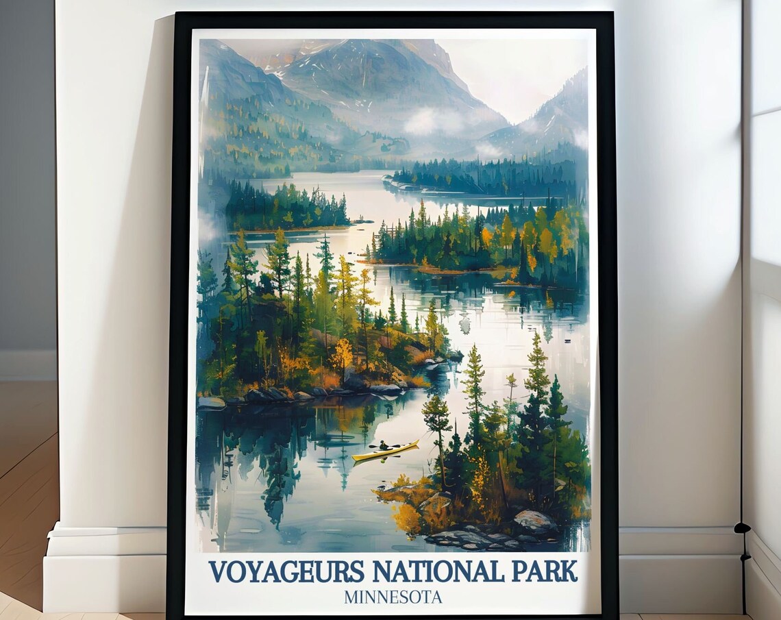 Voyageurs National Park Canoe on Still Lake Minnesota Poster