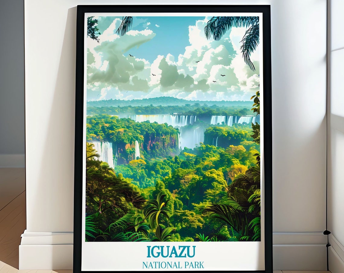Iguazu National Park Rainforest Canopy Falls Panorama Poster