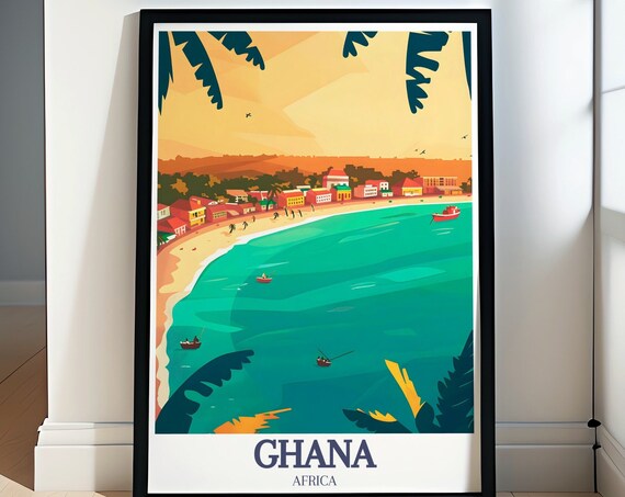 Ghana Travel Prints Labadi Beach Posters Ghana Decor Featuring Labadi Beach Ghana Art Prints And Labadi Beach Decor